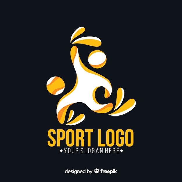 Free Vector | Sport logo template with abstract shape