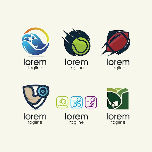 Sport logo templates collection