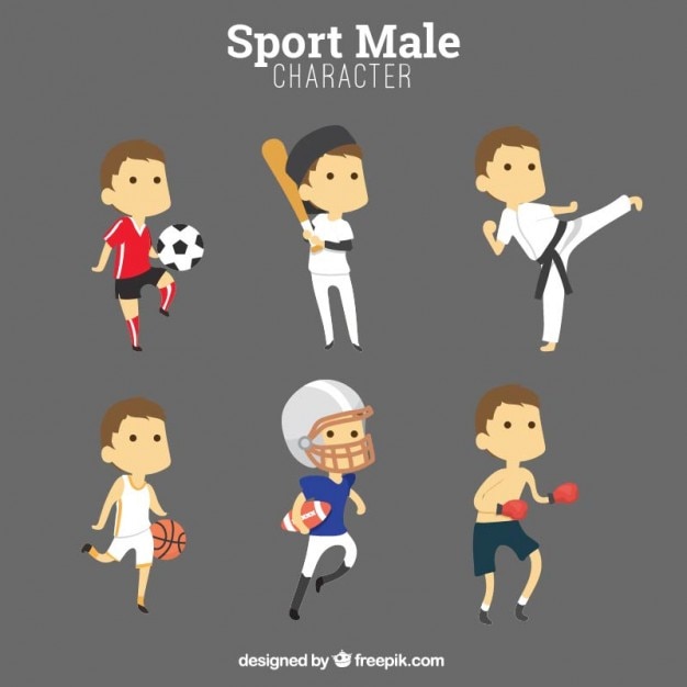 Sport male characters