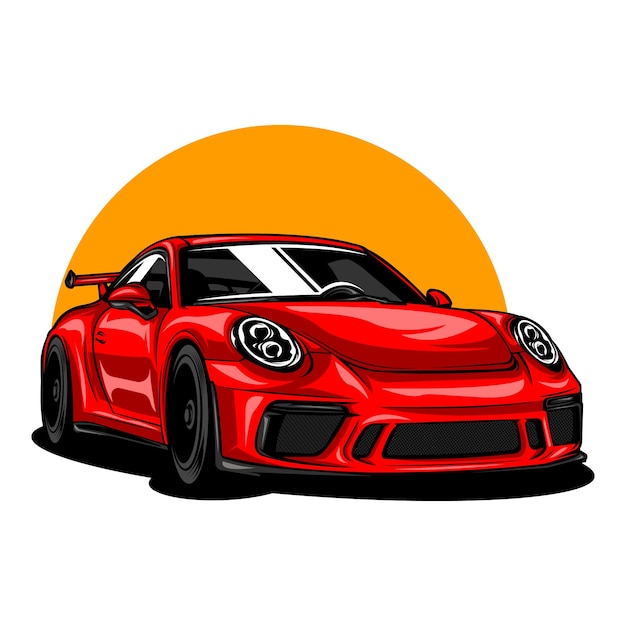 Premium Vector | Sport modern car illustration on solid color