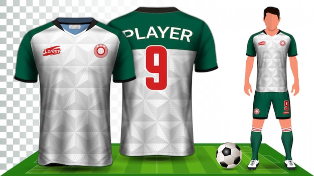 Sport shirt or football kit uniform. Premium Vector