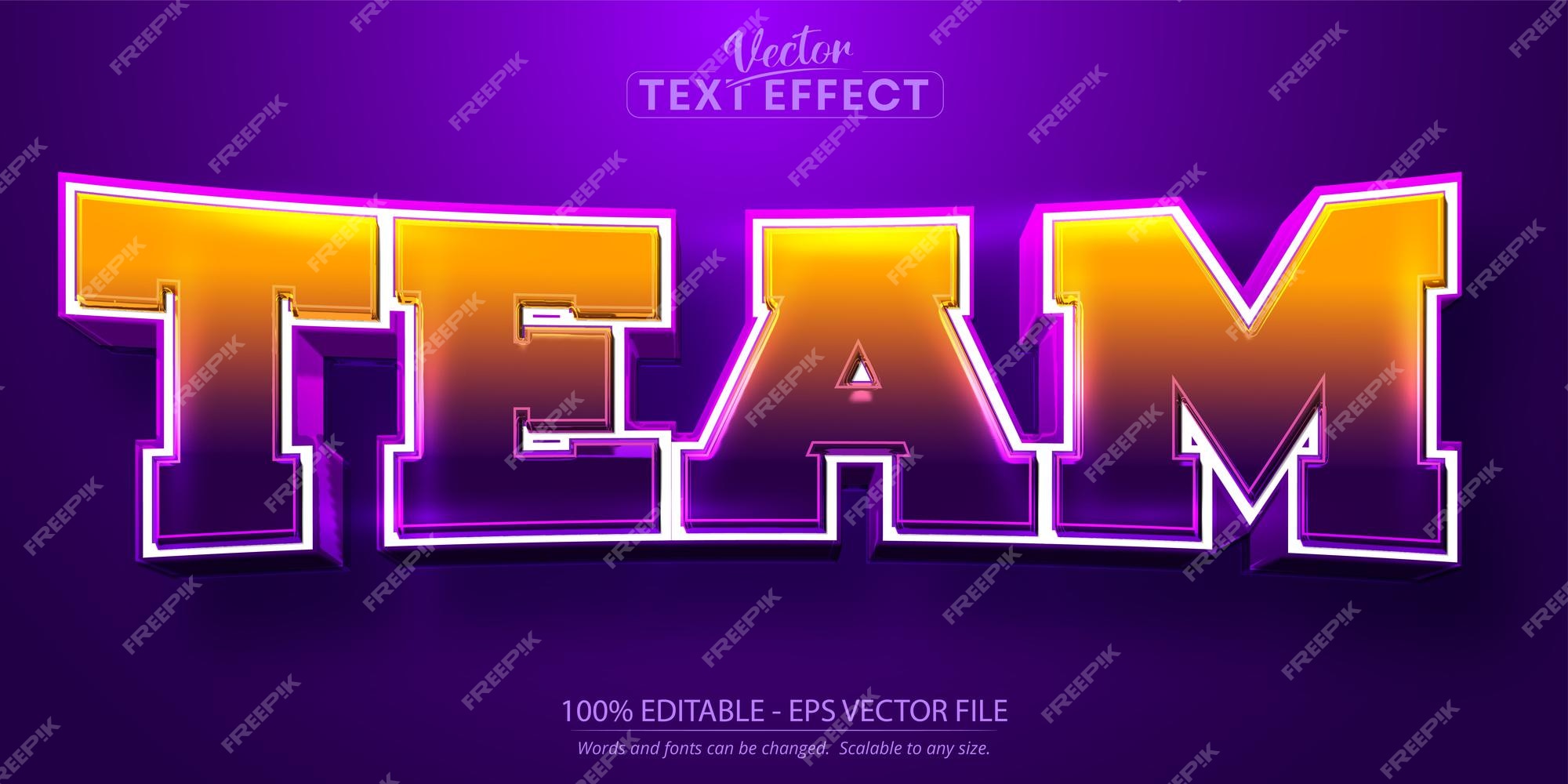 Premium Vector | Sport text effect, editable team text and game text style