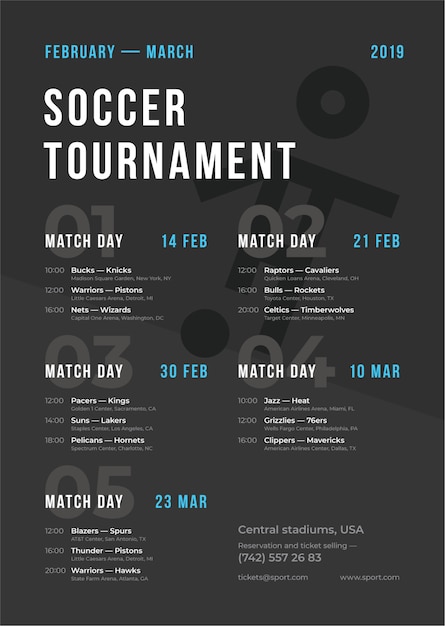 Premium Vector | Sport tournament poster template