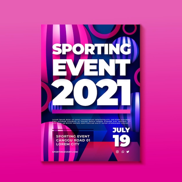 Sporting event poster | Free Vector