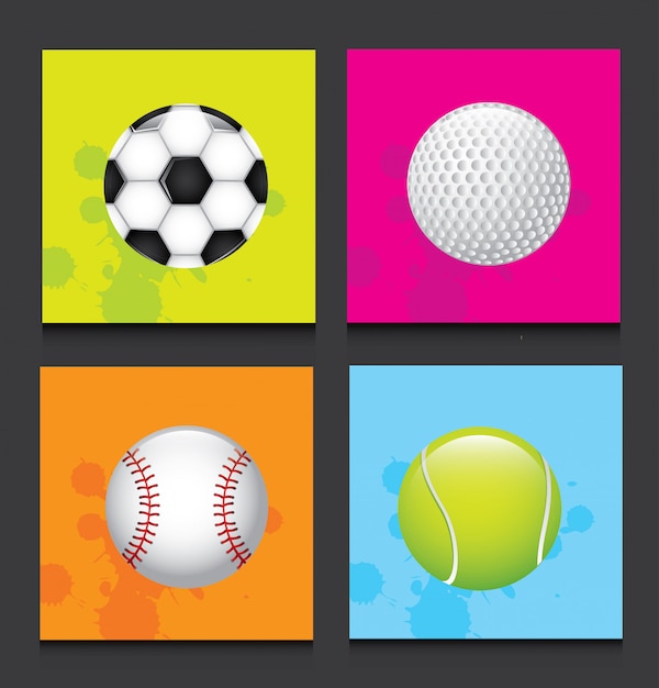 Sports balls | Premium Vector