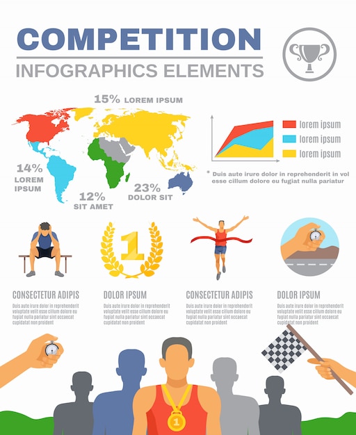 Sports Competition Infographics | Free Vector