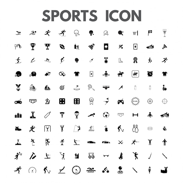 sports icons vector