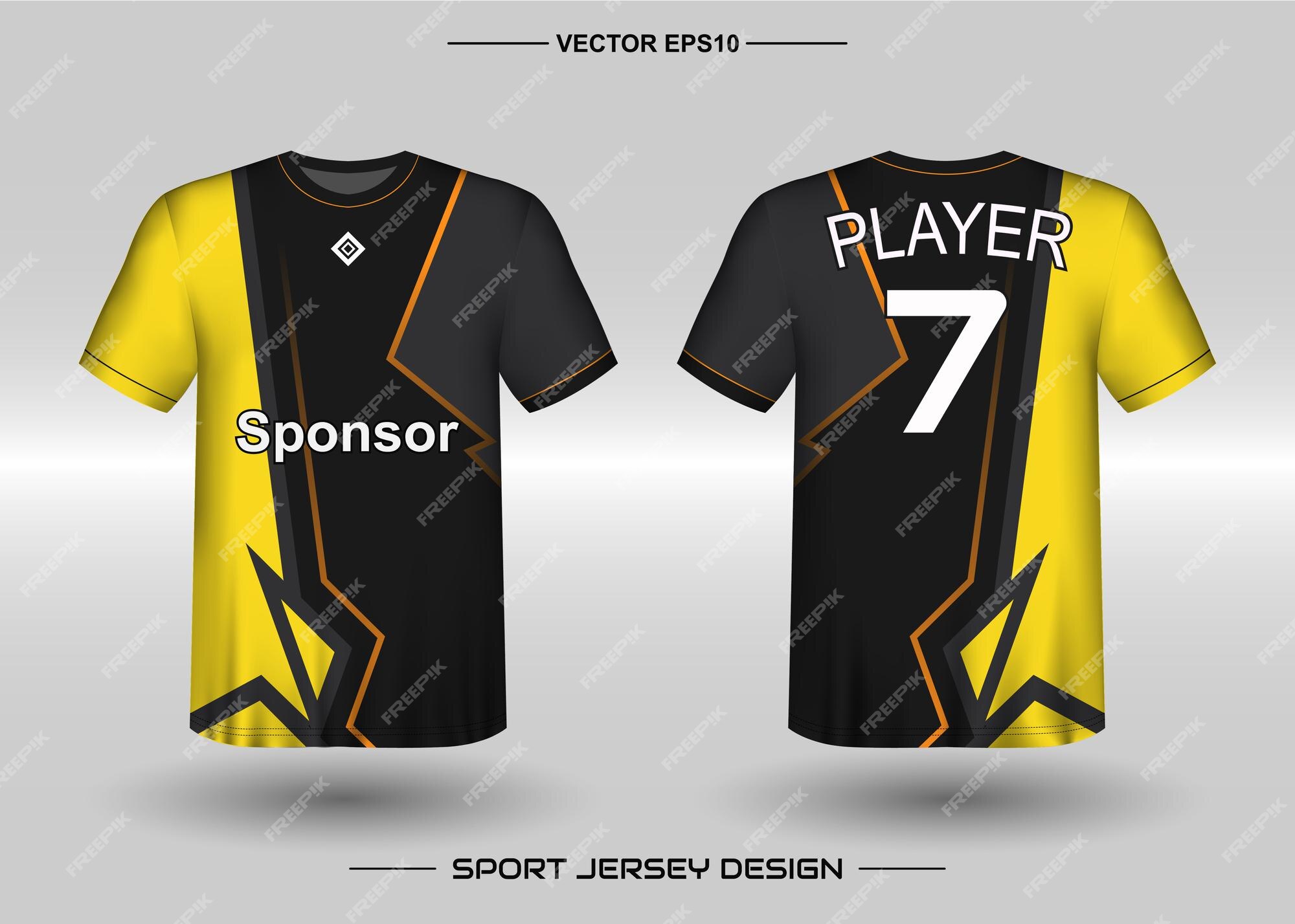 Premium Vector | Sports jersey design template for soccer team
