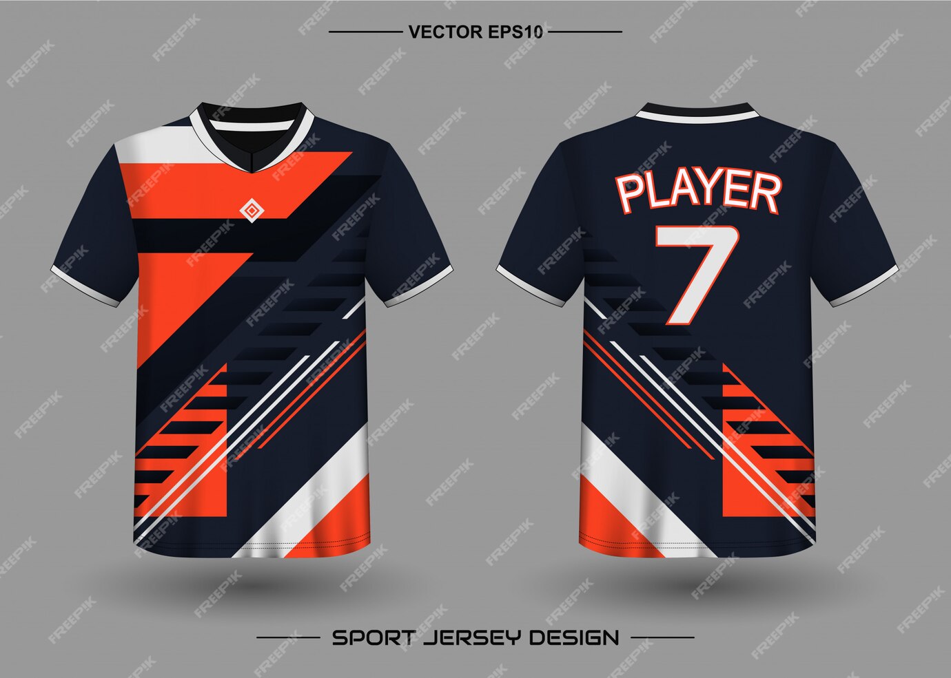 Premium Vector | Sports jersey design template for team uniforms