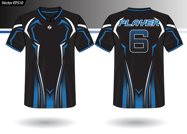 Download Sports jersey template for team uniforms | Premium Vector