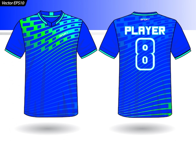 Sports jersey template for team uniforms | Premium Vector