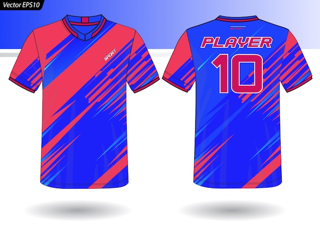 Premium Vector | Sports jersey template for team uniforms