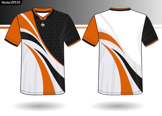 Sports jersey template for team uniforms | Premium Vector