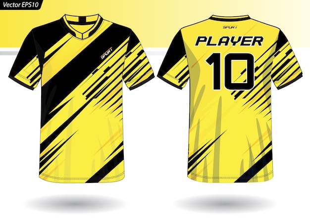 Download Sports jersey template for team uniforms Vector | Premium Download