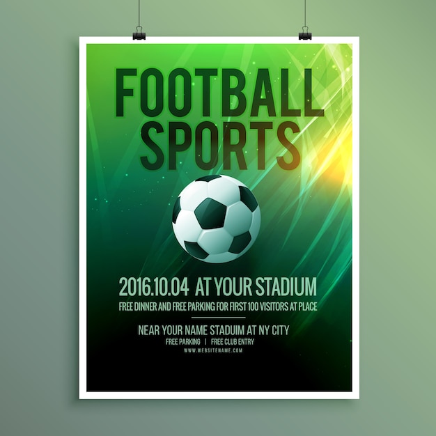 Sports poster for a football event