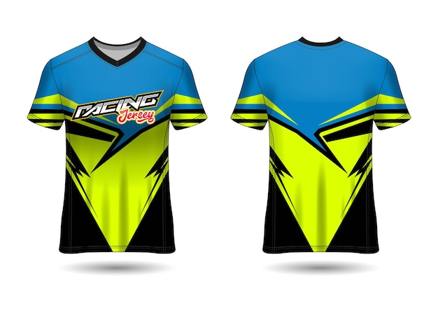 Premium Vector | Sports racing jersey design template for team uniforms