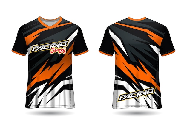 Premium Vector | Sports racing jersey design template for team uniforms