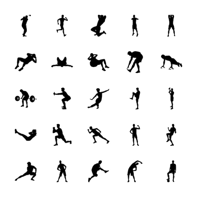 Premium Vector | Sports silhouettes vectors set