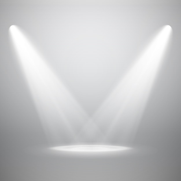 Spotlight isolated. vector glowing light effect with rays | Premium Vector
