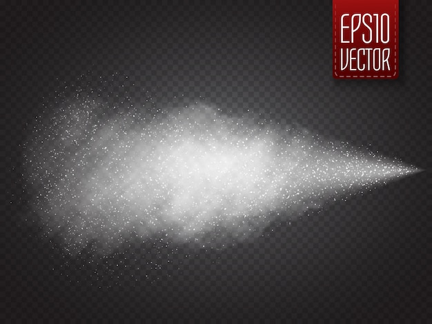 Premium Vector | Spray effect isolated. vector ssmoke with many small