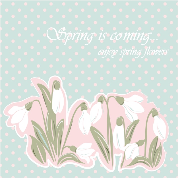 Spring background with dots