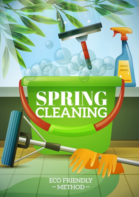 Spring cleaning poster Vector | Free Download
