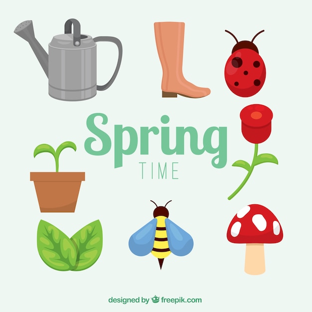 Premium Vector Spring drawing collection