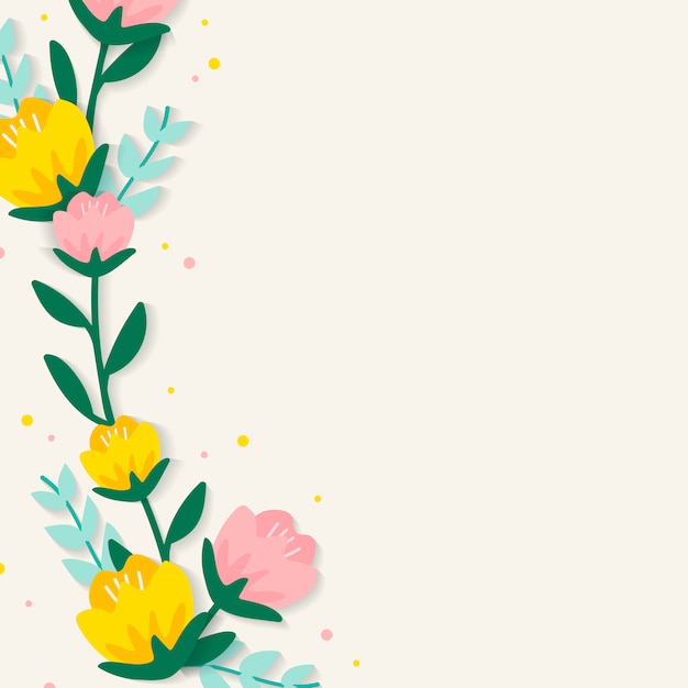 Download Spring floral border illustration Vector | Free Download