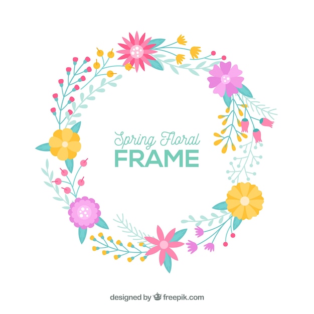 Spring floral frame | Free Vector