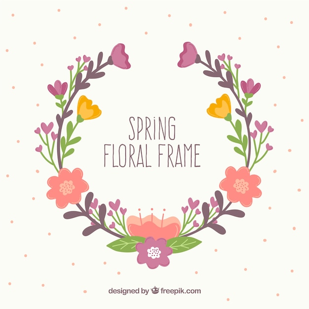 Free Vector | Spring floral frame
