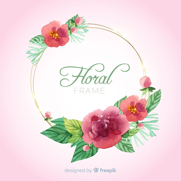 Spring floral frame | Free Vector