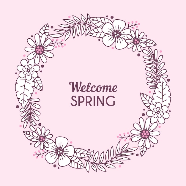 Free Vector Spring Floral Frame