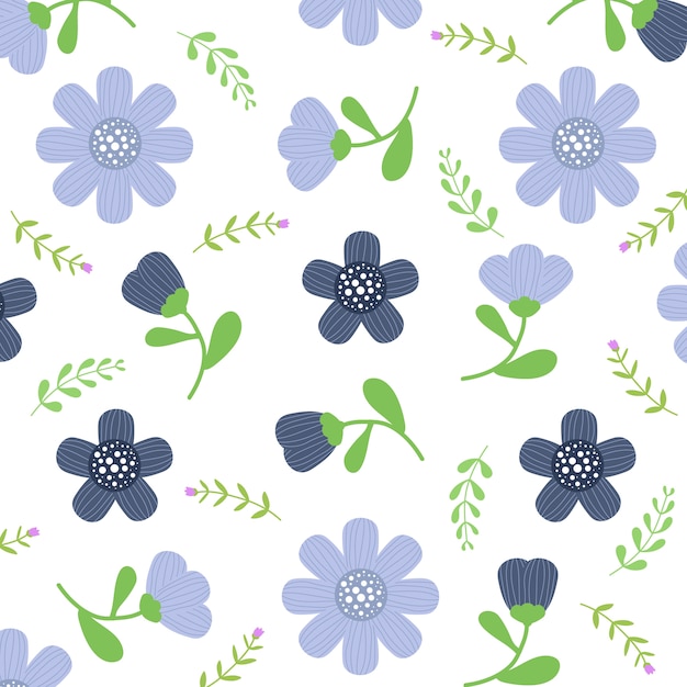 Premium Vector | Spring floral pattern or background