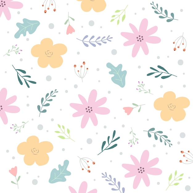 Spring floral pattern or background Premium Vector