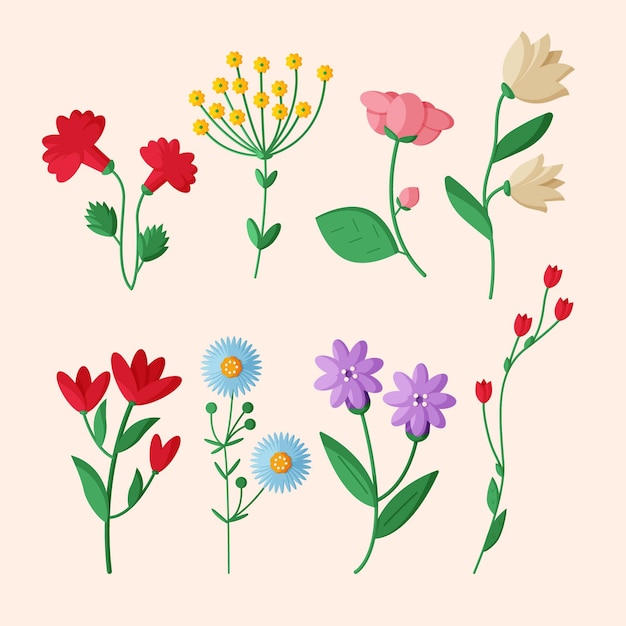 Free Vector | Spring flower collection