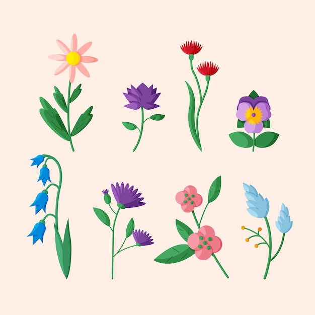 Free Vector | Spring flower collection