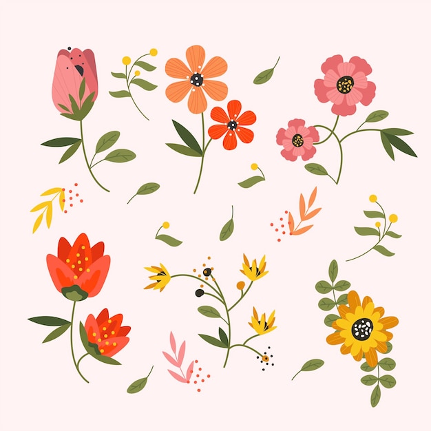 Free Vector | Spring flower collection