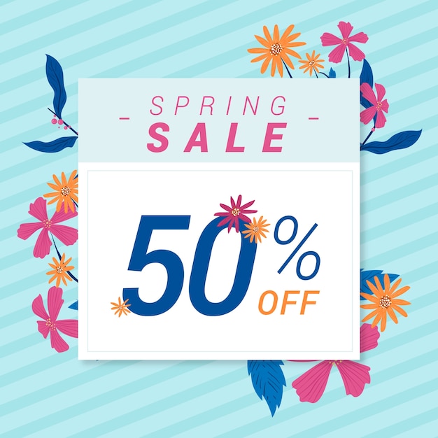 Download Spring sale in floral design | Free Vector