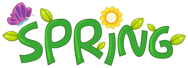 Free Vector | A spring text letter