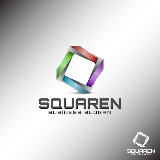 Download Free Square 3d Style Logo Template Premium Vector Use our free logo maker to create a logo and build your brand. Put your logo on business cards, promotional products, or your website for brand visibility.