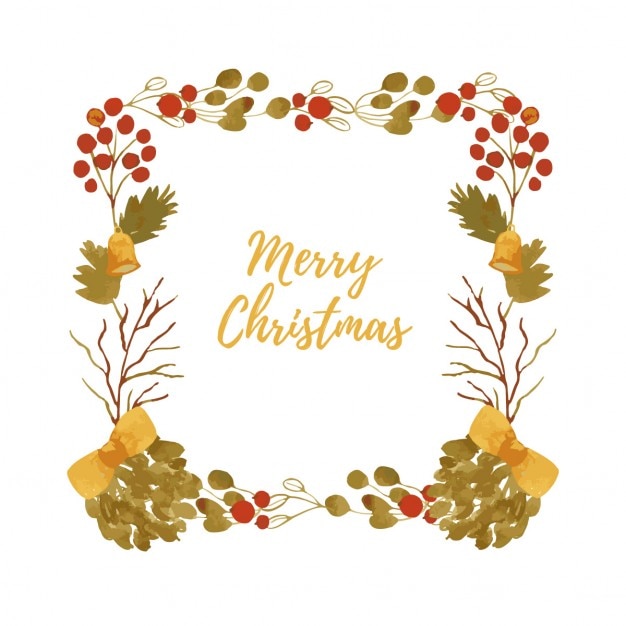 Download Free Vector | Square christmas frame