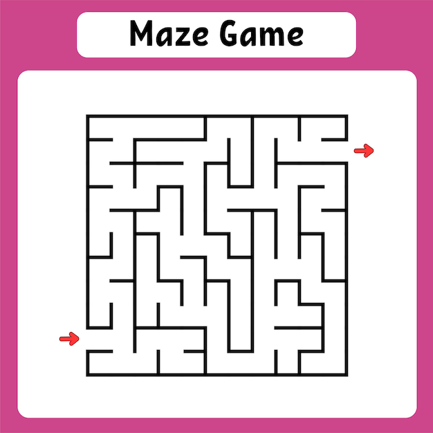 Premium Vector | Square maze.