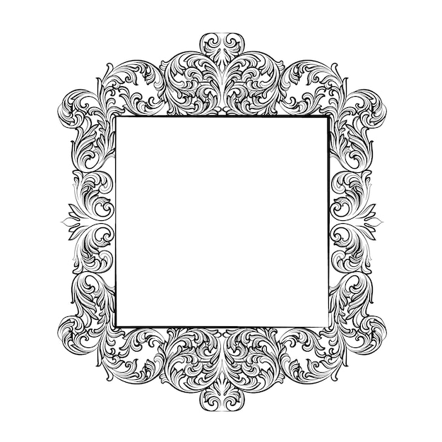 Download Square ornamental frame | Free Vector