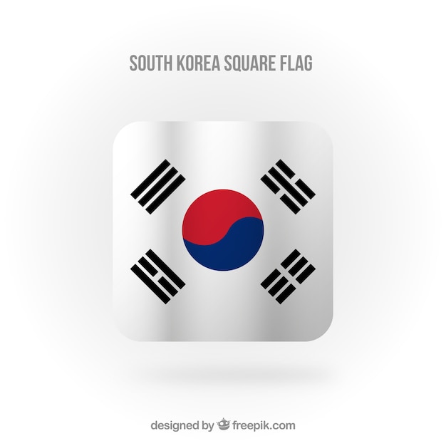 Download Square south korean flag background | Free Vector