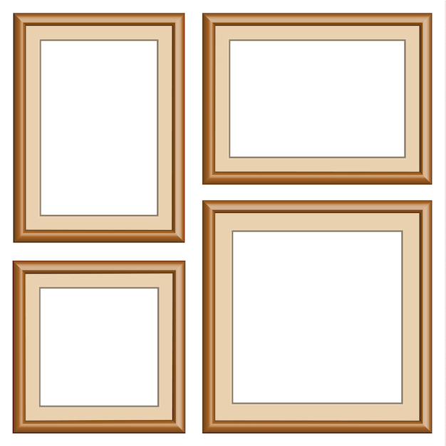 Premium Vector | Square wood frame