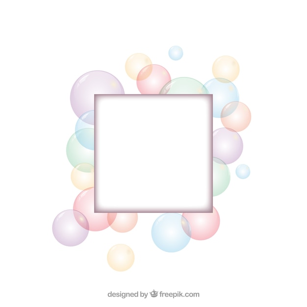 Squared frame with bubbles