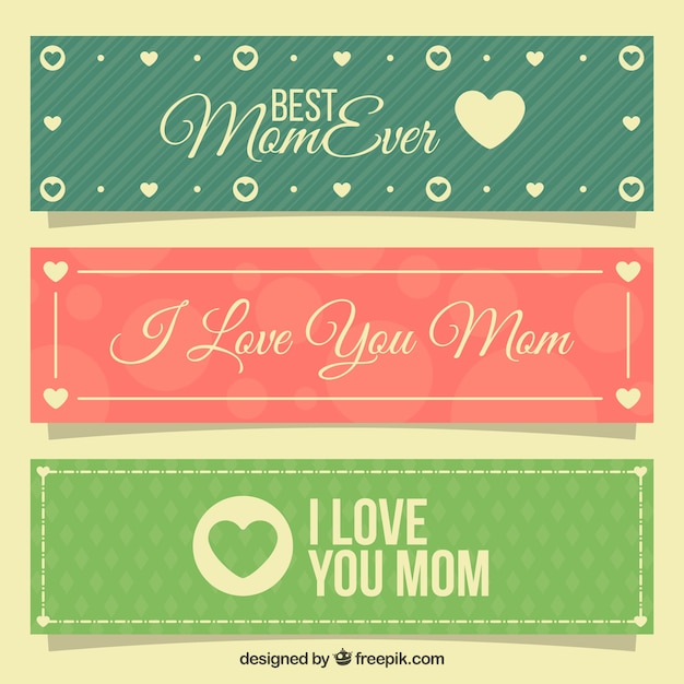 Squared mother's day banners