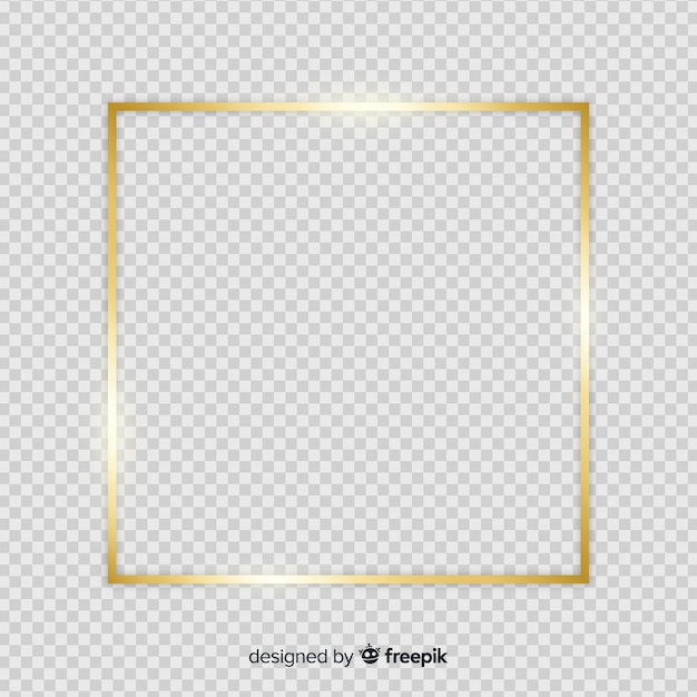 Free Vector | Squared realistic golden frame