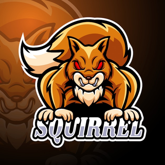 Premium Vector | Squirrel esport logo mascot template