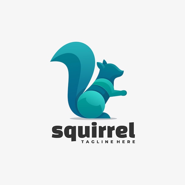 Premium Vector | Squirrel gradient colorful logo